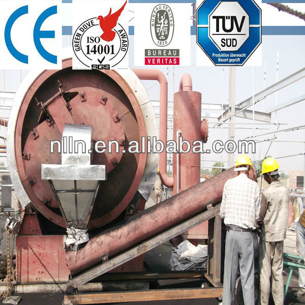 waste tyre recycling to crude oil and carbon black plant with CE&ISO&BV