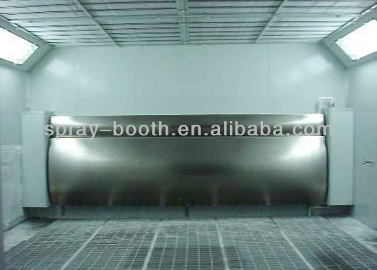 Water curtain spray booth