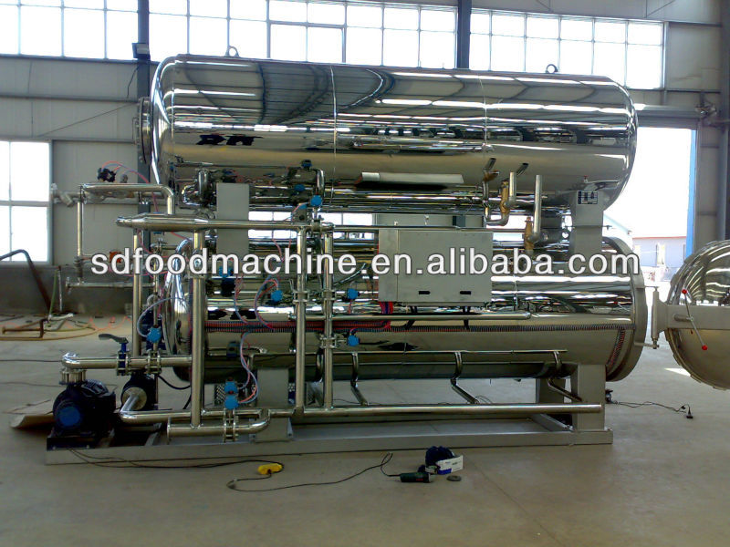 water immersion food sterilizer machine/sausage water immersion retort machine/ sausage water immersion autoclave/food