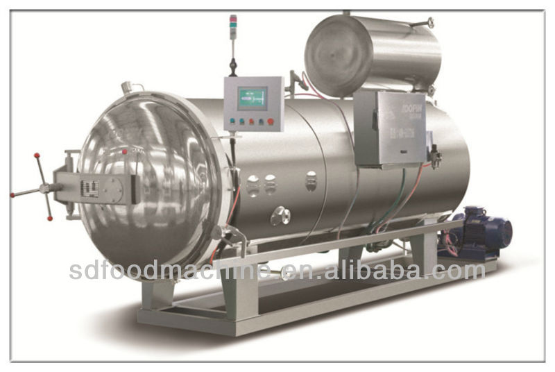 Water Spray Type Food Sterilizer Retort Between The Ascending Cold