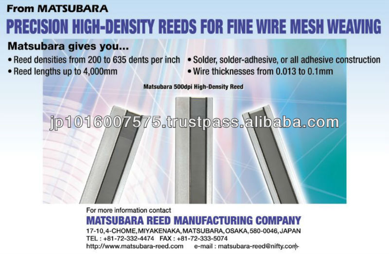 Weaving metal reeds, Steel Heald , Steel Droppers for Production of Higher Grade Fabrics