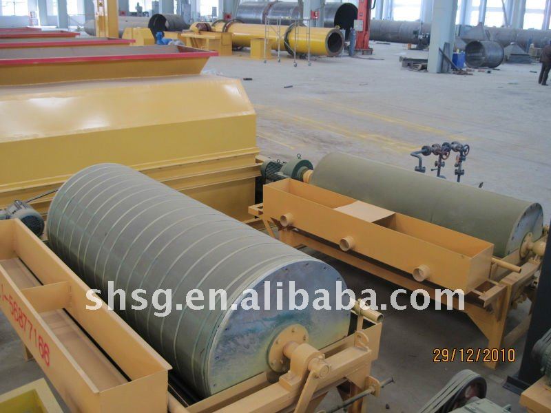 Wet iron ore magnetic separator with Ball mill