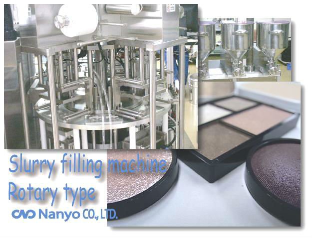 Wet powder filling equipment for make up