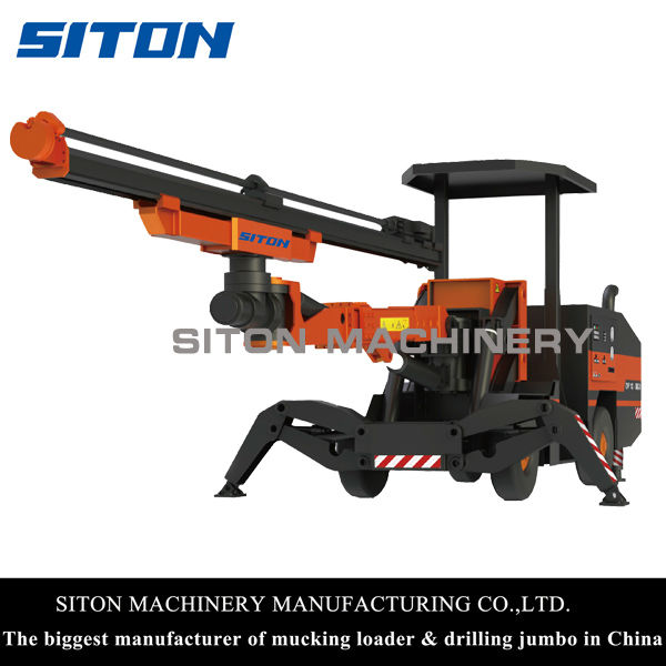 wheel single boom face drilling rig