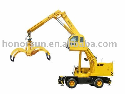 Wheeled Folded Boom Grabbing Crane