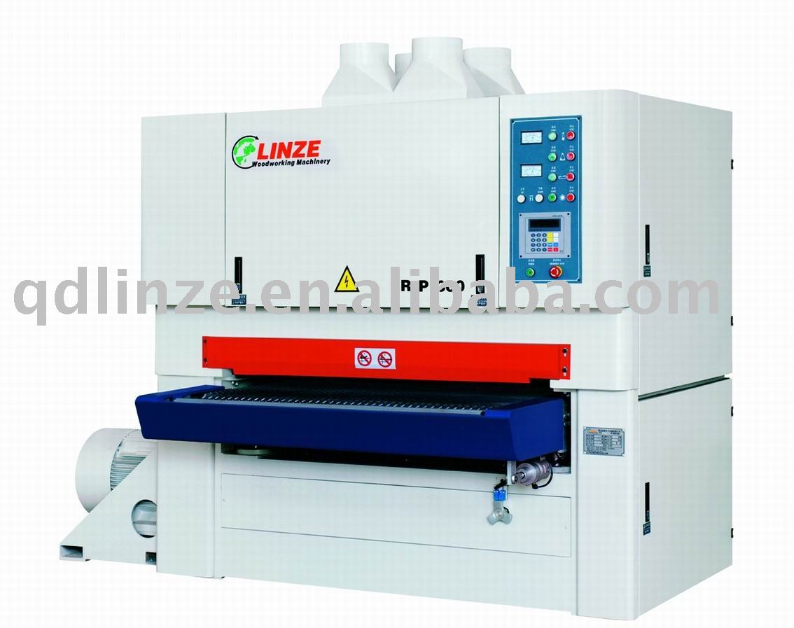 wide belt double heads wood sanding machine