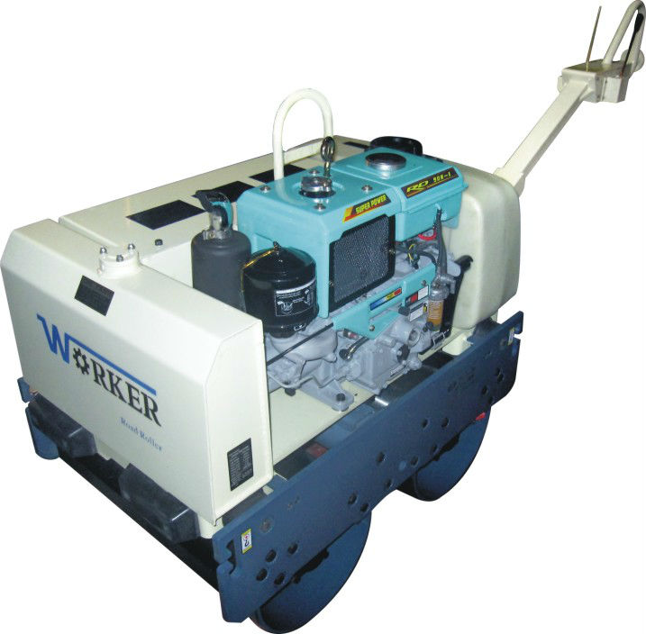 WKR650 Double Drum Walk Behind Hydraulic Pump Vibratory Roller with water-cooled diesel engine