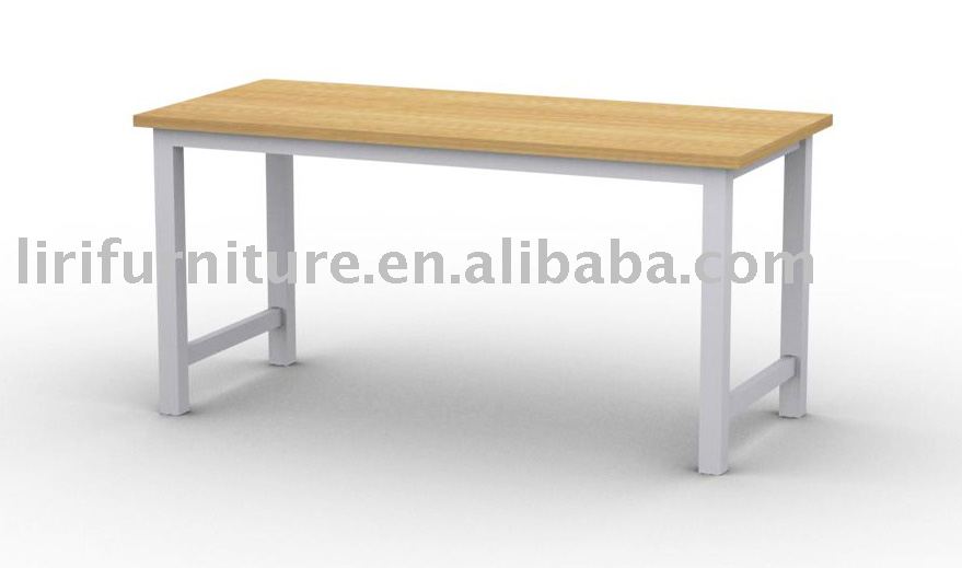 wood and steel workbench table