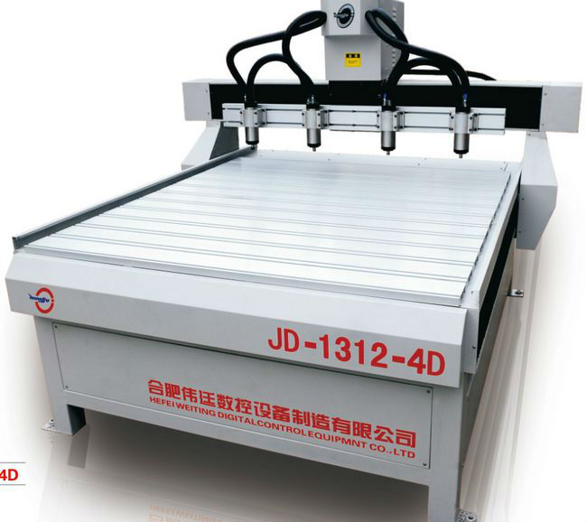 wood carving machine:JD-1312-4D hot sale cnc wood carving machine with 4 heads