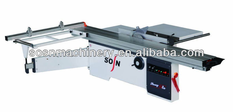 wood cutting horizontal panel saw machine/precision sliding table saw with 3200mm sliding table and 45 tilting