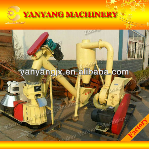 wood sawdust pellet mill+wood crusher