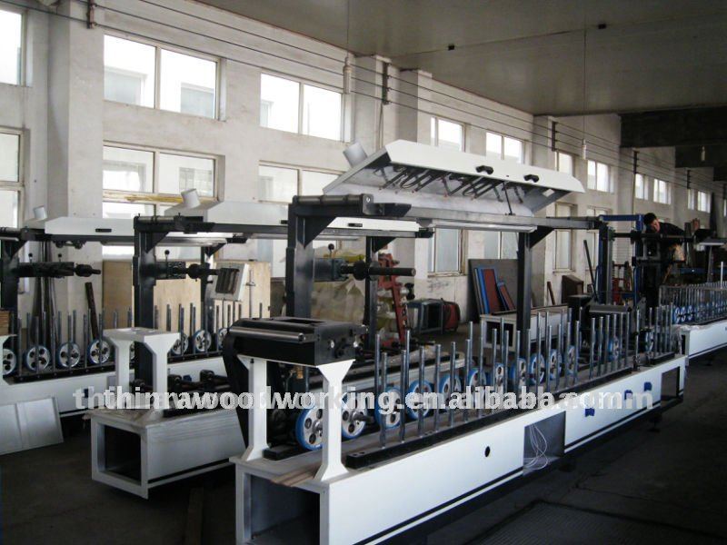 woodworking profile wrapping machine for cabinet and window hot and cold glue