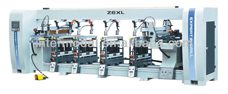 Woodworking Six-head Thru-feed Boring Machine