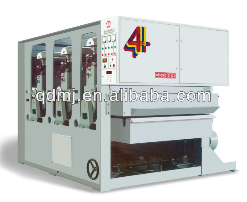 woodworking three heads wide belt sanding machine