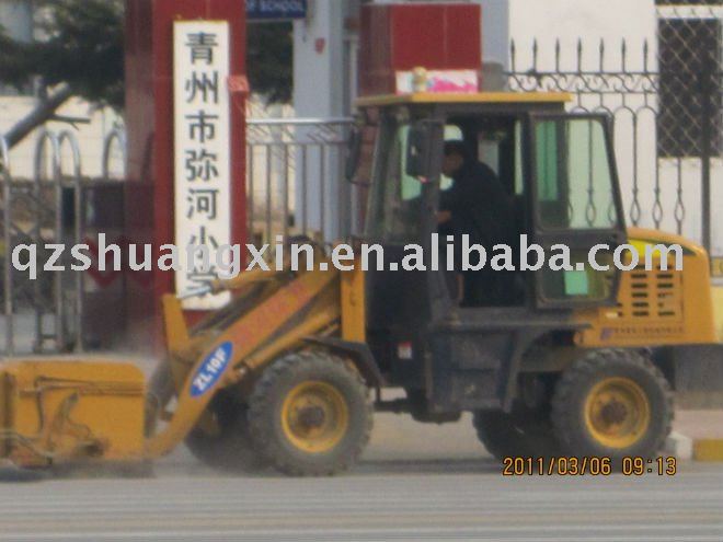 working sweeper loader