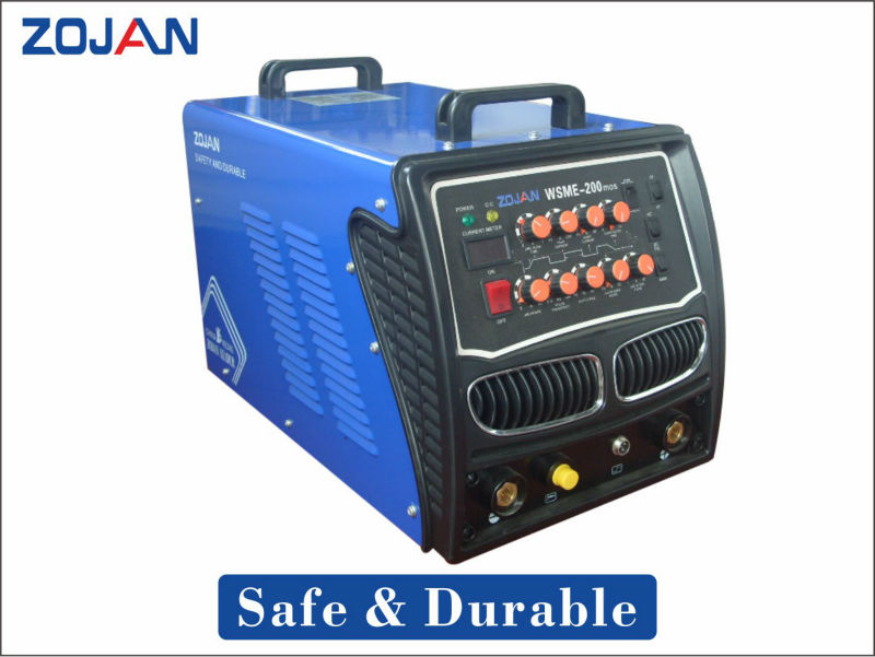 WSME200W inverter AC/ DC square wave pulse TIG welding machine/weld aluminum