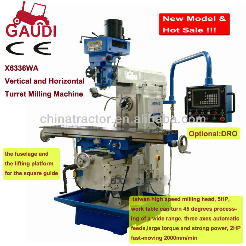 X6336WA/X6336 vertical and horizontal turret milling machine(drive by ball screw)