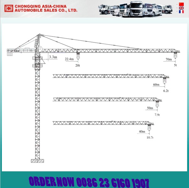 XCMG Tower Crane QTZ400 (7050-20) 20T Max Load