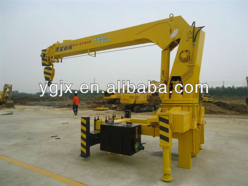 YGQYS5T Dongfeng chassis Three sections Pentagon telescopic boom 5ton truck mounted crane