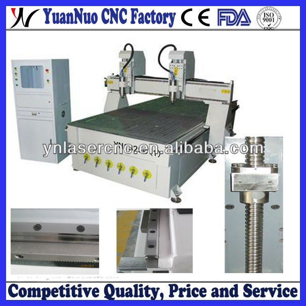 YN1325/YN1530/YN2040 cnc wood machines with one or two heads for your choice