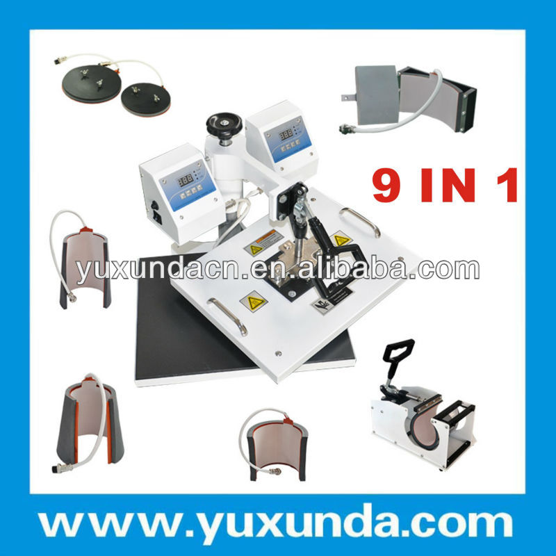 yuxunda 29*38cm 9 in 1 multifunctional heat press machine