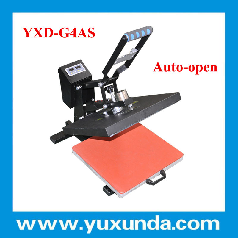 Yuxunda YXD-G4AS pull-out and auto-open high pressure t shirt heat press machine, t shirt printing machine