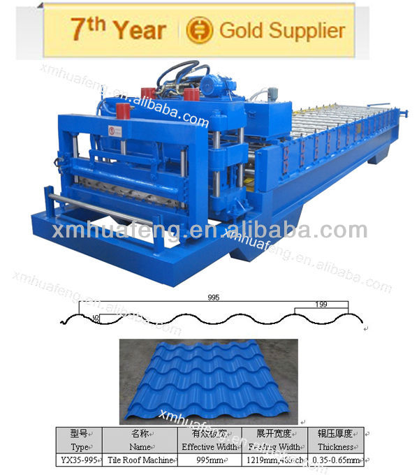 YX35-995 Steel Colored Roof Tile Machine