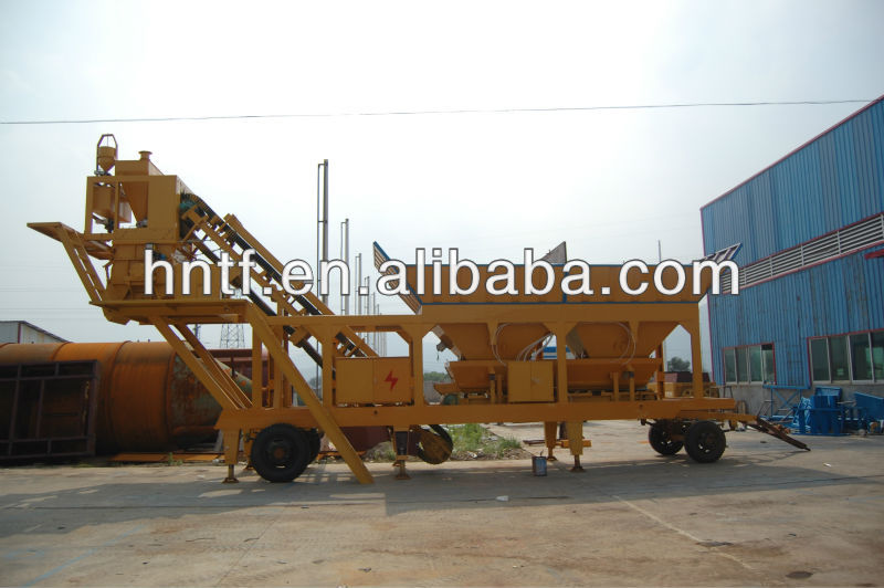 YZS35 portable mobile concrete batching plant