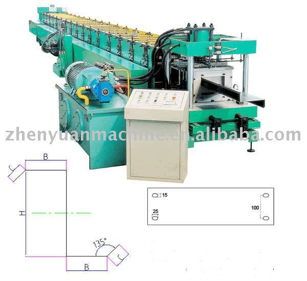 z steel profile machine,z purlin machine,z shape roll forming machine