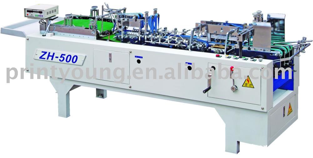 ZH-500 Mini Automatic Folder Gluer Gluing Machinery