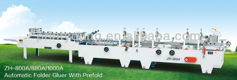 ZH-800A/ZH880A/1000A AUTOMATIC BOX PASTING MACHINE WITH PREFOLD