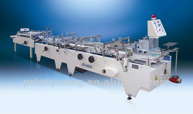 ZH-880A (plieuse encolleuse)folder gluer folding and gluing machine