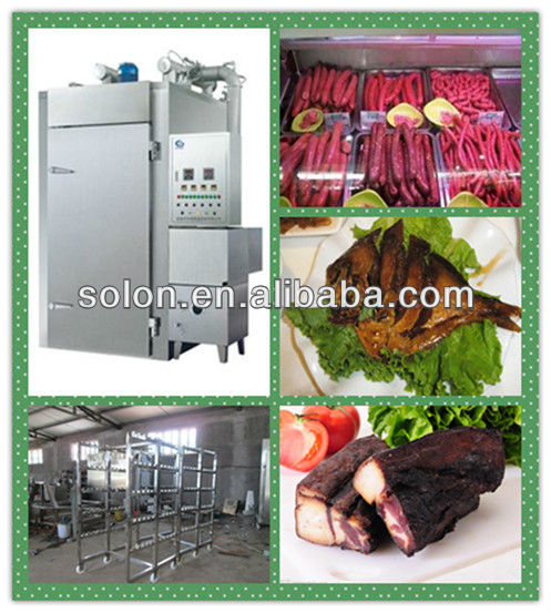 Zhengzhou Solon Stainless steel commercial smokehouse/meat smokehouse/sausage smokehouse/fish smokehouse