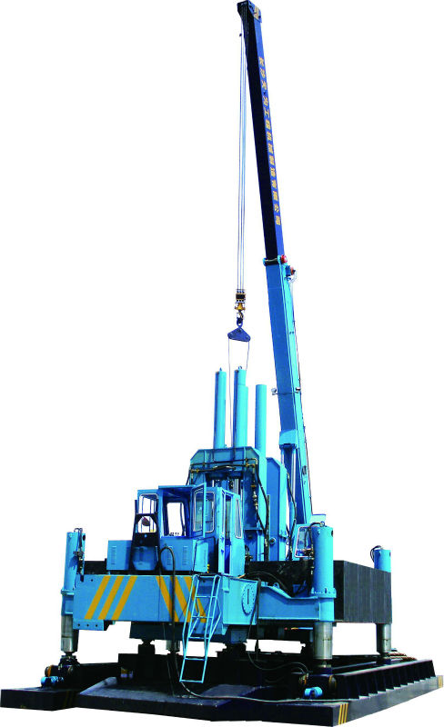 ZYC320BD-B hydraulic static pile driver from T-works with hydraulic pile breaker