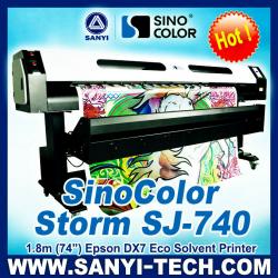 1.8m Eco Solvent Printer, SinoColor Storm SJ-740 with Epson DX7 Heads