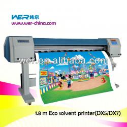 1.8m wer china DX7 eco solvent printer WER-ES1801I