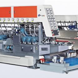 12 wheels double straight glass edging machine/glass machinery with high precision