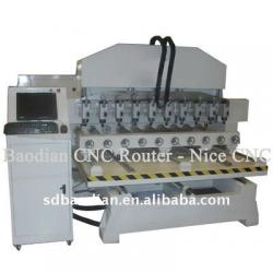 1225 woodworking rotary cnc router with 8spindle