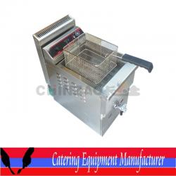 17L Restaurant Single Basket Gas Deep Fryer For Chips