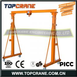 1t 2t 3t Adjustable Portable Gantry Cranes With Manual Trolley Hoist