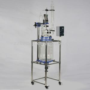 2013 hot selling GG17 Borosilicate glass lab jacket glass reactor 20L