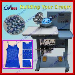 2013 New Arrival labor saving apparel machinery TWO heads TWO colors ultrasonic rhinestone press machine