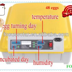 2013 popular mini fully automatic chicken incubator 48 eggs