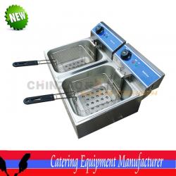 20L Stainless Steel Commercial Twin Electric Deep Fat Chip Fryer DZL-20B