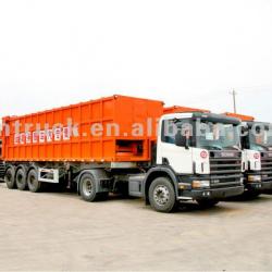 3 axles Semi trailer garbage compactor