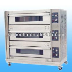 3 layer electric deck oven(3 deck 9 trays)/bread deck oven/commercial bakery oven(CE,loowest price from factory)