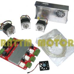 3 NEMA23 stepper motor 165oz-in+3 axis board CNC kit