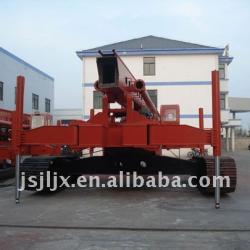 360 degree rotating telescopic crawler pile frame