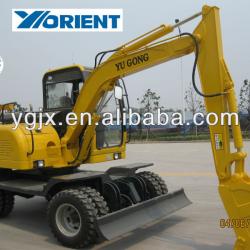 6ton hot sell hydraulic wheel excavator 4WD, construction machine in China