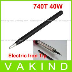 740T 40W Electric Iron Tip Black Color Lead-free Tip Soldering External Thermal